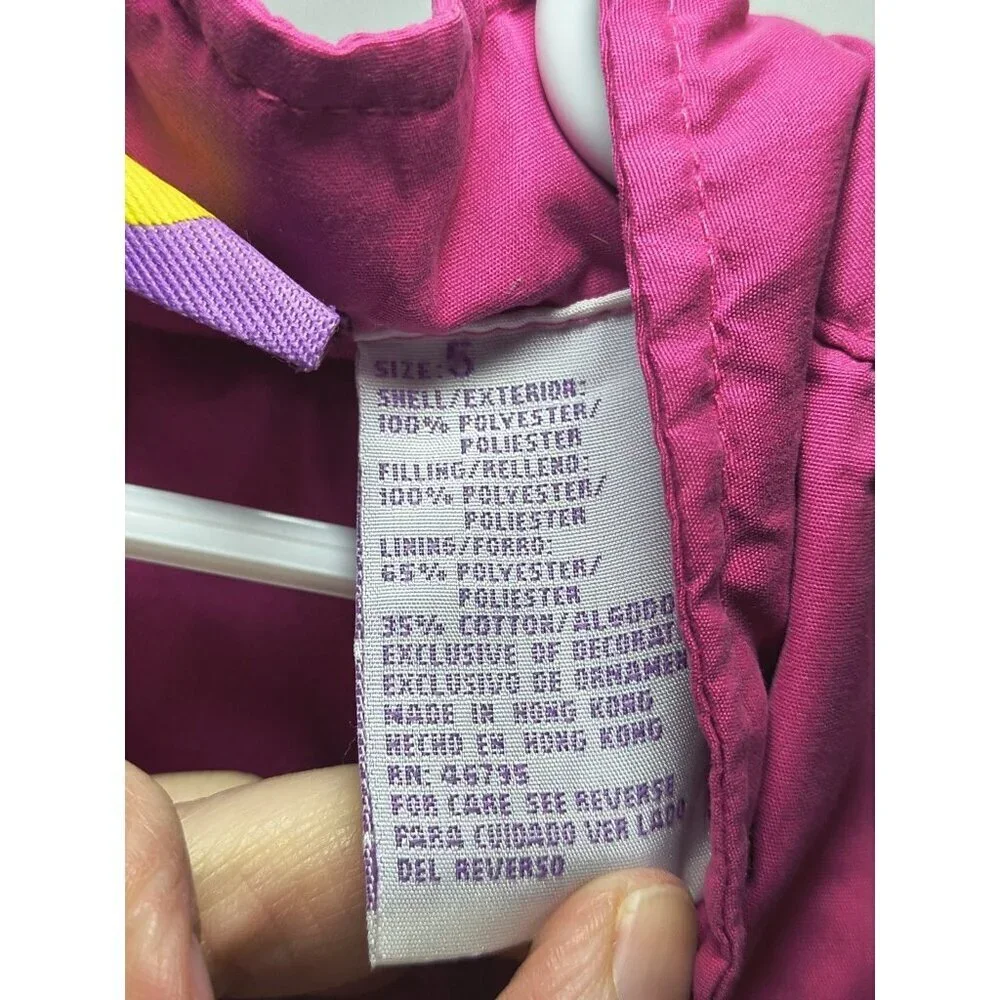 Vintage Pink Winnie The Pooh Vest Girls Size 5 Full Zip Butterflies